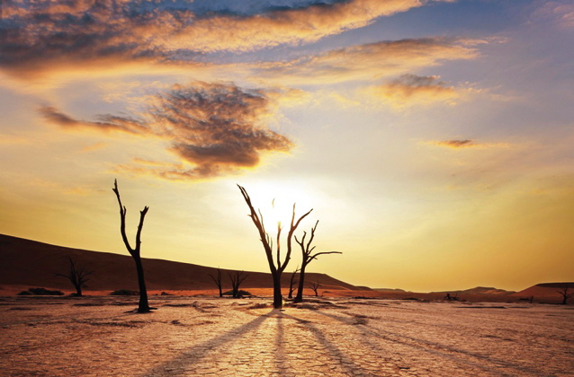 Ein Sonnentuntergang in Namibia - Namibia Mietwagenreisen